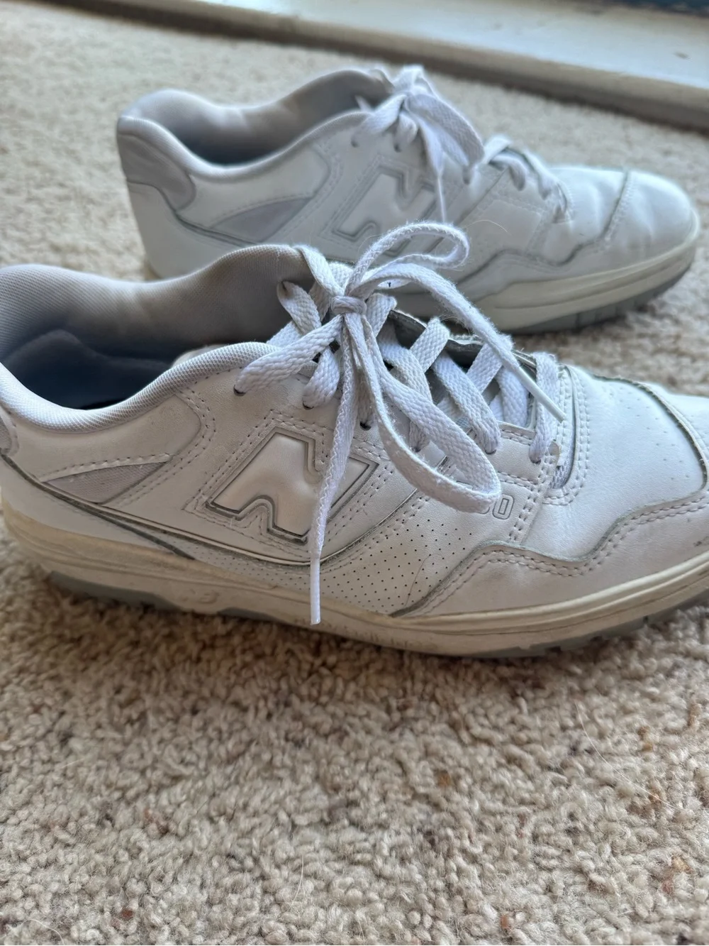Unisex New Balance 550 White Lace-Up Sneakers